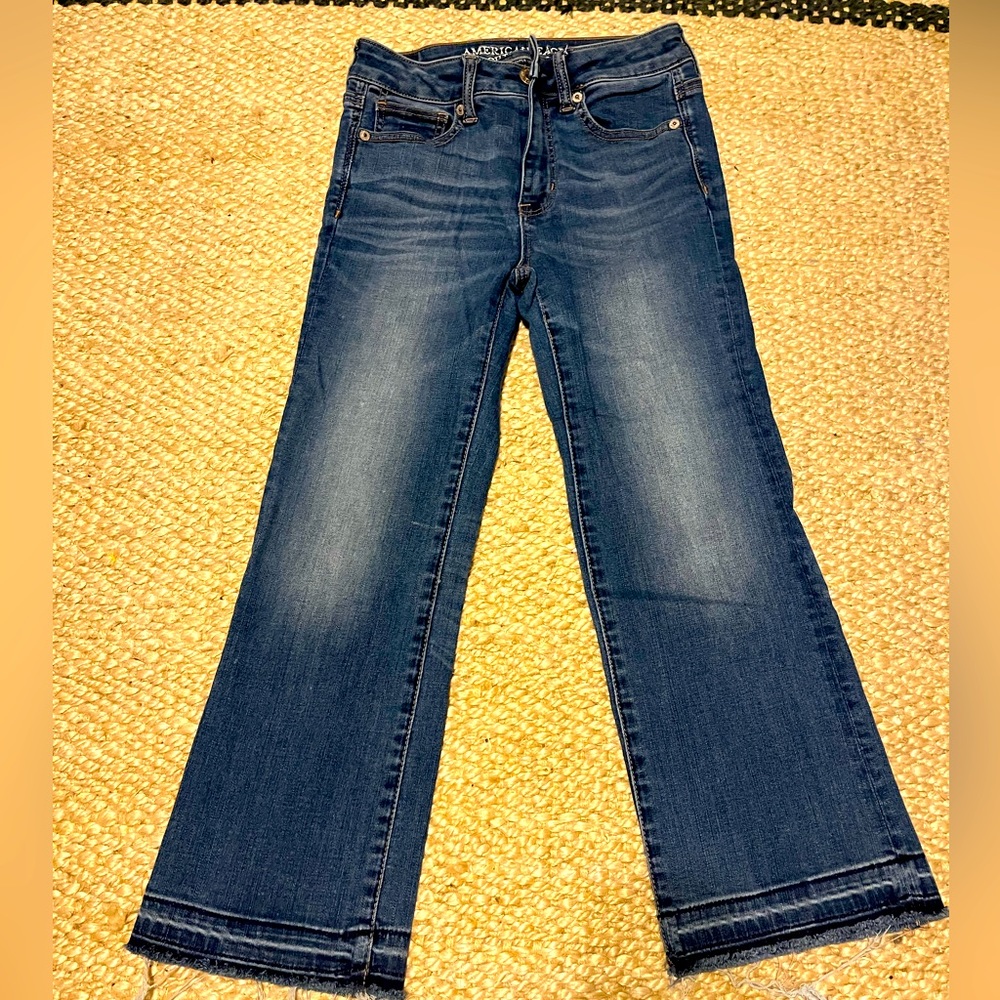 American eagle cropped flare jeans